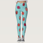Lieveheersbeestjes, blauwe achtergrond, charmant n leggings (Voorkant)
