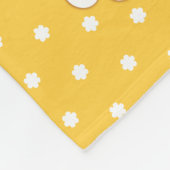 Lieveheersbeestjes bloemen grafisch gele naamdeken fleece deken (Hoek)