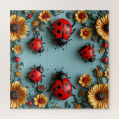 Lieveheersbeestjes Bloementuin Natuur Puzzel Bords (Horizontaal)
