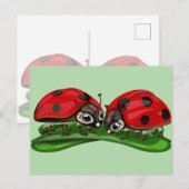 Lieveheersbeestjes briefkaart (Voorkant / Achterkant)