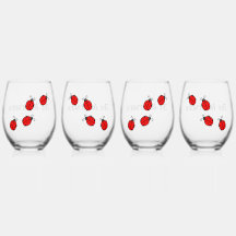 Lieveheersbeestjes Design Wijn Glas Set