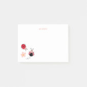 Lieveheersbeestjes en bloemen post-it® notes (Voorkant)