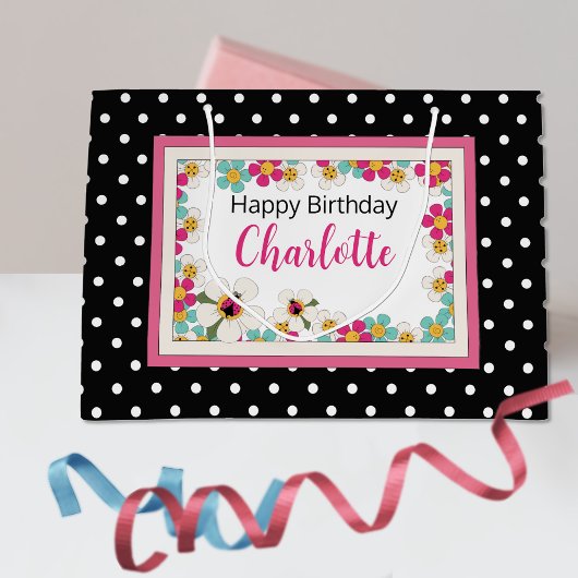 Lieveheersbeestjes en bloemen Verjaardag Groot Cadeauzakje