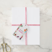 Lieveheersbeestjes en bloemen Verjaardagsfeest Cadeaulabel (Met Touw)