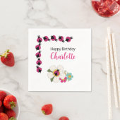 Lieveheersbeestjes en bloemen Verjaardagsfeest Servet (Insitu)