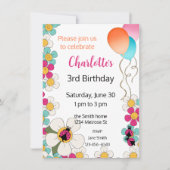 Lieveheersbeestjes en bloemen Verjaardagsfeestuitn Kaart (Voorkant)