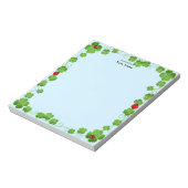 Lieveheersbeestjes en Four_Leaf Clovers Eenvoudig Notitieblok (Linkerzijde)