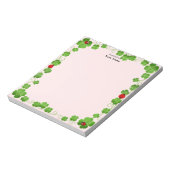 Lieveheersbeestjes en Four_Leaf Clovers Eenvoudig Notitieblok (Linkerzijde)
