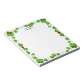 Lieveheersbeestjes en Four_Leaf Clovers Eenvoudig Notitieblok (Schuin)