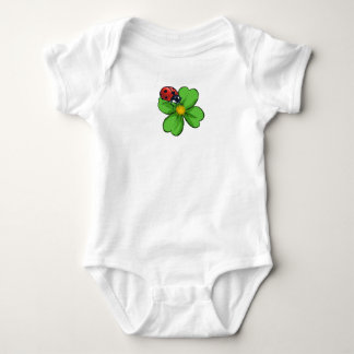 Lieveheersbeestjes en groene bladeren Natuurillust Romper