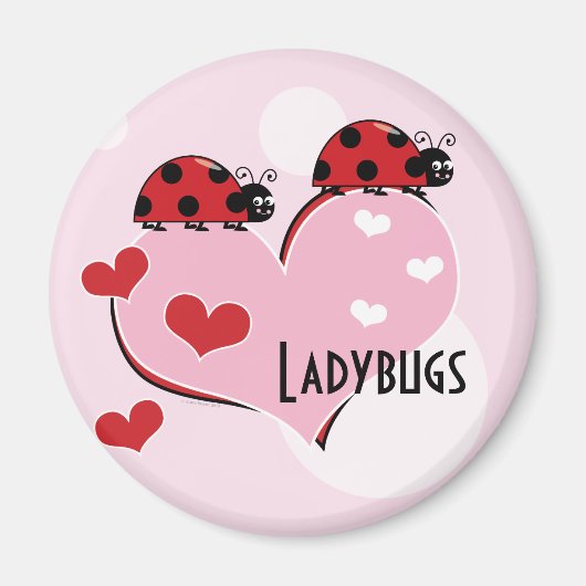  lieveheersbeestjes en harten magneet (Voorkant)