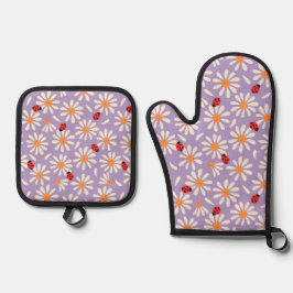 Lieveheersbeestjes en Madeliefjes in de Lente Ovenwant & Pannenlap Set