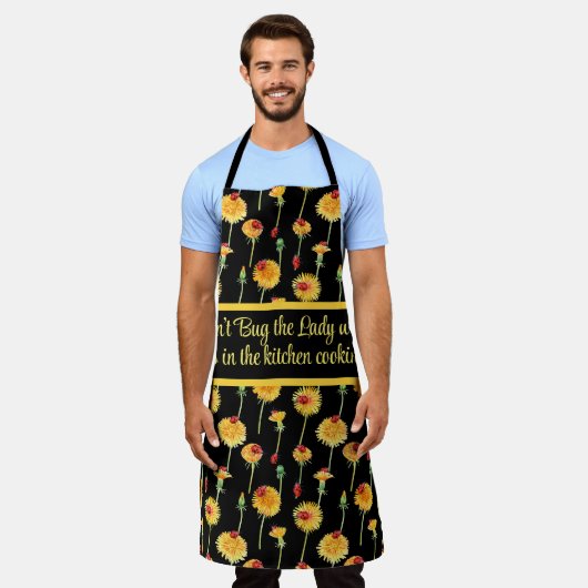 Lieveheersbeestjes en paardenbloemen - Don't Bug T Schort (Gedragen)