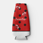 Lieveheersbeestjes en Polka Dots Custom Bottle Coo Flesjeskoeler (Voorkant)