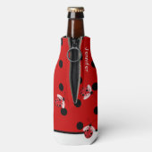 Lieveheersbeestjes en Polka Dots Custom Bottle Coo Flesjeskoeler (Fles Achterkant)