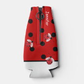 Lieveheersbeestjes en Polka Dots Custom Bottle Coo Flesjeskoeler (Achterkant)