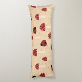 Lieveheersbeestjes en rode paddenstoelen lichaamskussen (Achterkant (Verticaal))