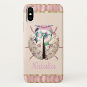 Lieveheersbeestjes en rozen schattig bloemenroze g Case-Mate iPhone case