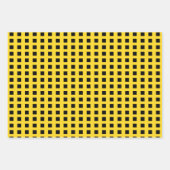 Lieveheersbeestjes geel en zwart stippen en vierka inpakpapier vel (Voorkant 3)