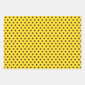 Lieveheersbeestjes geel en zwart stippen en vierka inpakpapier vel (Voorkant 2)