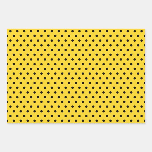 Lieveheersbeestjes geel en zwart stippen en vierka inpakpapier vel (Voorkant 2)