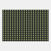 Lieveheersbeestjes groen en zwart stippen en vierk inpakpapier vel (Voorkant 3)