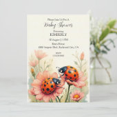 Lieveheersbeestjes in bloei kaart (Staand voorkant)