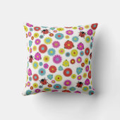 Lieveheersbeestjes in de tuin tussen de bloemen kussen (Achterkant)