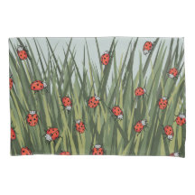 Lieveheersbeestjes in Green Grass patroon