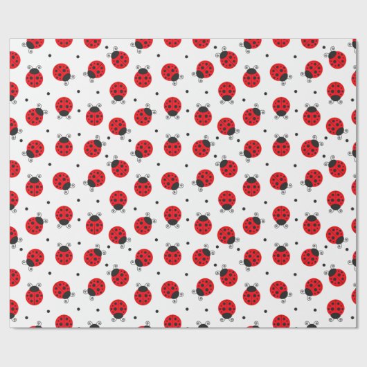 Lieveheersbeestjes Insecten Cadeaupapier (Vlak)