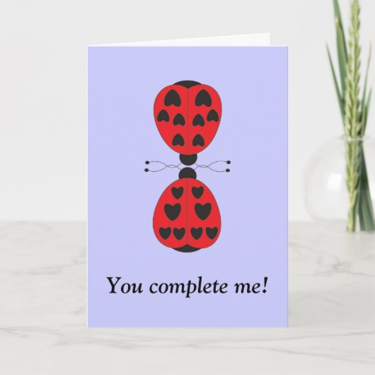 Lieveheersbeestjes, je maakt me compleet! kaart (Voorkant)