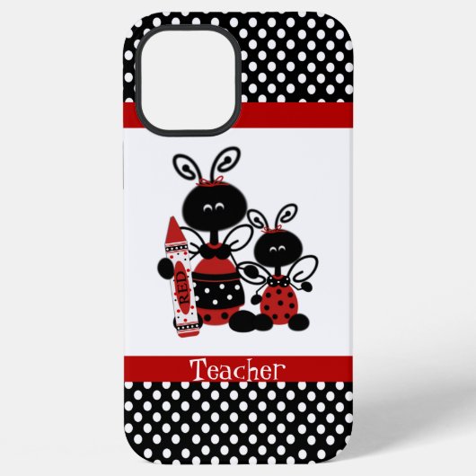 Lieveheersbeestjes Leraar iPhone Hoesje (Achterkant)
