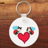 Lieveheersbeestjes met hart sleutelhanger (Voorkant)
