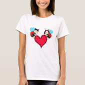 Lieveheersbeestjes met hart t-shirt (Voorkant)