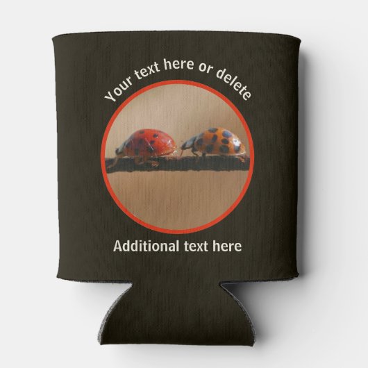 Lieveheersbeestjes Natuur gepersonaliseerd Blikjeskoeler (Achterkant)