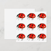 Lieveheersbeestjes Notecard Feestdagenkaart (Voorkant / Achterkant)