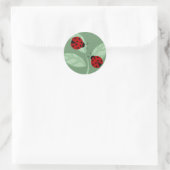 Lieveheersbeestjes op Leaves Sticker (Tas)