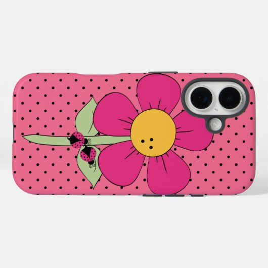 Lieveheersbeestjes op stippen Case-Mate iPhone case (Achterkant (horizontaal))