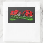 Lieveheersbeestjes rechthoekige sticker (Tas)