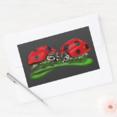 Lieveheersbeestjes rechthoekige sticker (Envelop)