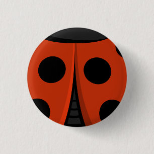 Lieveheersbeestjes schild ronde button 3,2 cm