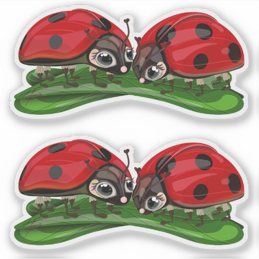 Lieveheersbeestjes  sticker (Voorkant)