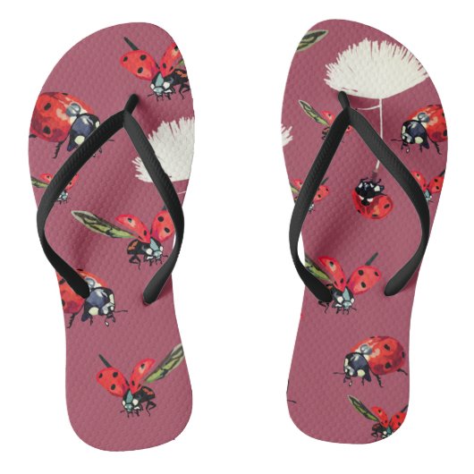 Lieveheersbeestjes teenslippers (Voetbed)
