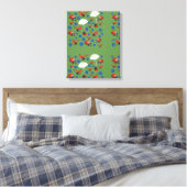 Lieveheersbeestjes verpakt canvas afdruk (Insitu (Slaapkamer))