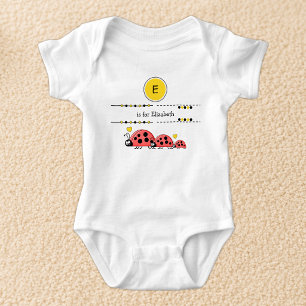 Lieveheersbeestjes voeg naam zwart en geel toe romper