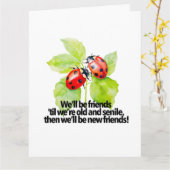 Lieveheersbeestjes vriendschap citaat grappige ver kaart (Gele Bloem)