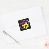 lieveheersbeker vierkante sticker (Envelop)