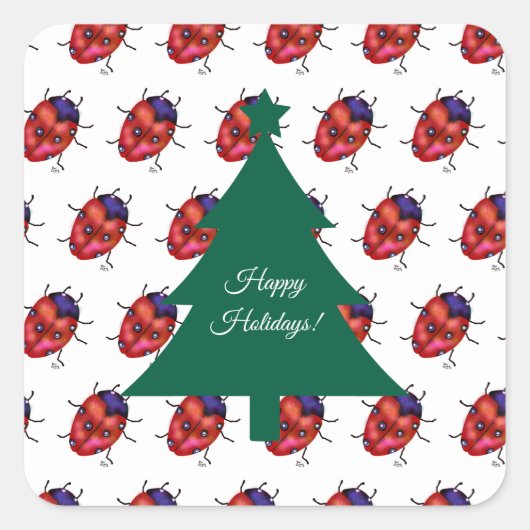 LIEVEHEERSKUNST VIERKANTE STICKER (Voorkant)