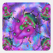 LIEVEHEERSKUNST VIERKANTE STICKER (Voorkant)