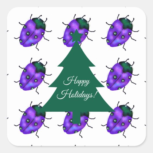 LIEVEHEERSKUNST VIERKANTE STICKER (Voorkant)